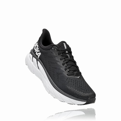 Hoka One One CLIFTON 7 Road Running Shoes For Men India Black IN-2937